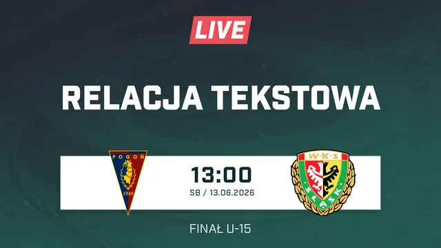 LIVE: Śląsk Wrocław U-15 - Pogoń Szczecin U-15 (NA ŻYWO)