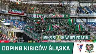 WIDEO: Doping kibiców Śląska w Zabrzu