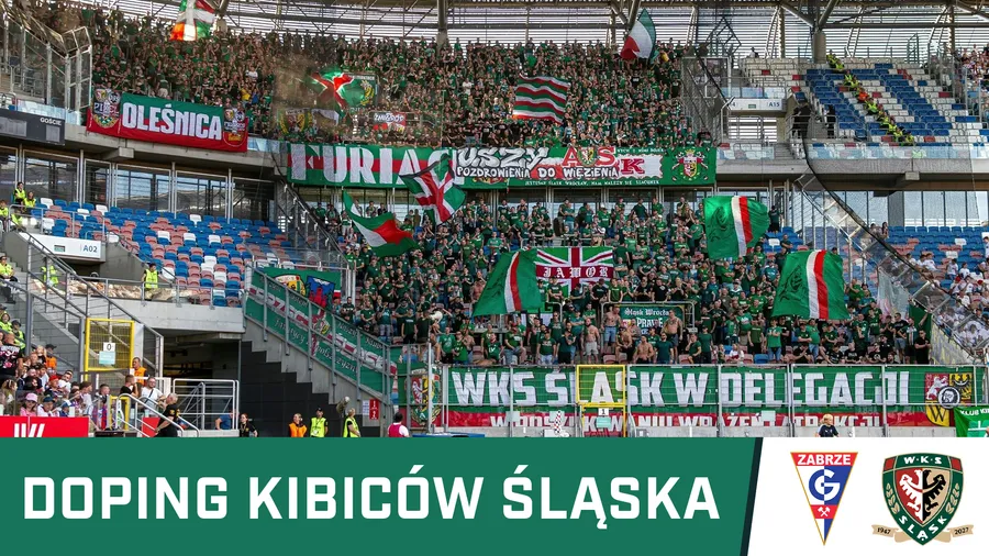 WIDEO: Doping kibiców Śląska w Zabrzu
