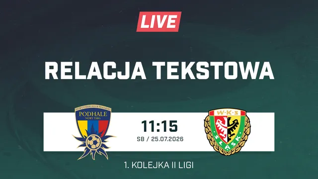 LIVE: Podhale Nowy Targ - Śląsk II Wrocław (NA ŻYWO)