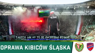 WIDEO: Oprawa kibiców Śląska w meczu z Rakowem Częstochowa