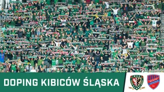WIDEO: Doping kibiców Śląska w meczu z Rakowem