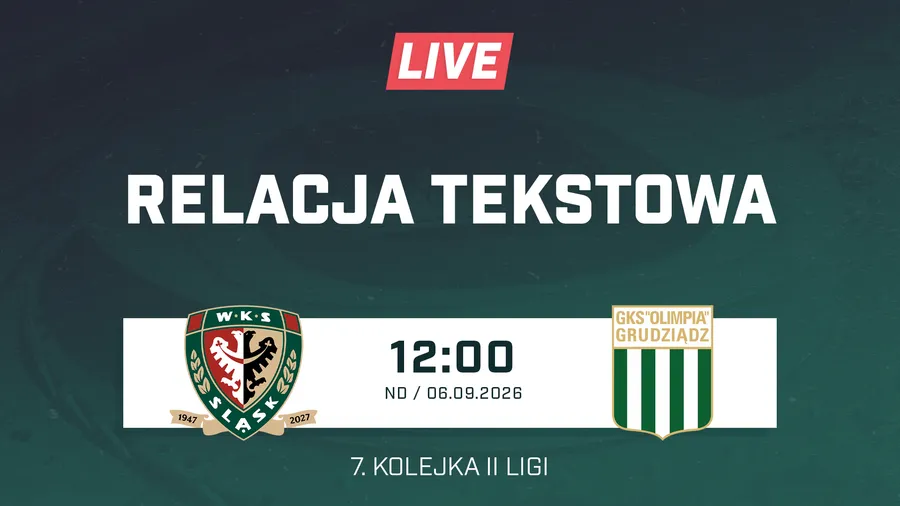 LIVE: Śląsk II Wrocław - Olimpia Grudziądz (NA ŻYWO)