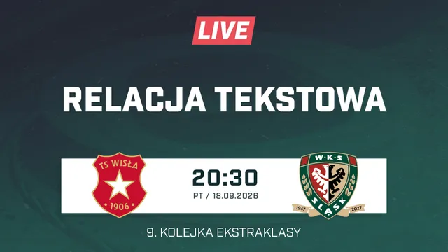 LIVE: Wisła Kraków - Śląsk Wrocław (NA ŻYWO)
